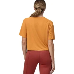 Patagonia Short-Sleeve Cap Cool Trail Cropped Shirt - Women's-Women Active Clothing|Active Tops