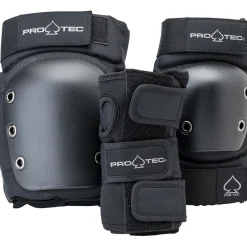 Pro-Tec Classic Skate Skateboard Helmet + Street Gear Junior Open Back Skateboard Pads- Helmets|Helmets