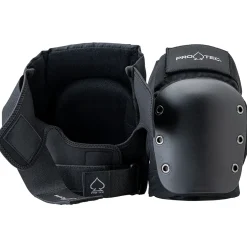 Pro-Tec Classic Skate Skateboard Helmet + Street Open Back Skateboard Knee Pads + Street Skateboard Wrist Pads- Helmets|Helmets