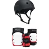 Pro-Tec The Classic Certified EPS Skateboard Helmet + Street Gear Junior Open Back Skateboard Pads- Helmets|Helmets