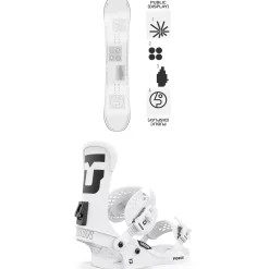 Public Snowboards Display Snowboard + Union Force Classic Snowboard Bindings- Snowboards With Bindings|Snowboard Packages