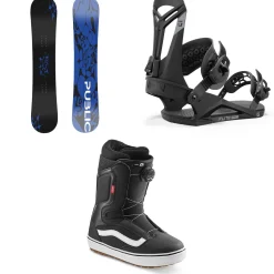Public Snowboards General Snowboard + Union Flite Pro Snowboard Bindings + Vans Aura OG Snowboard Boots 2025- Snowboards, Bindings & Boots|Snowboard Packages