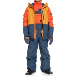 Quiksilver Mash Up Bib Pants - Boys'-Kids Boys Snow Clothing|Kids Snow Clothing