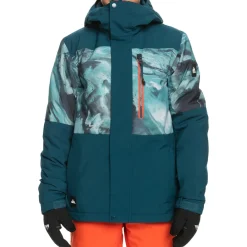 Quiksilver Mission Printed Block Jacket - Boys'-Kids Kids Jackets|Boys Snow Clothing