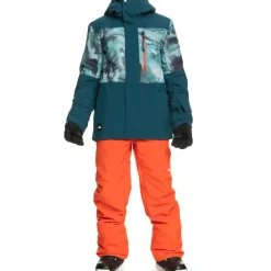 Quiksilver Mission Printed Block Jacket - Boys'-Kids Kids Jackets|Boys Snow Clothing