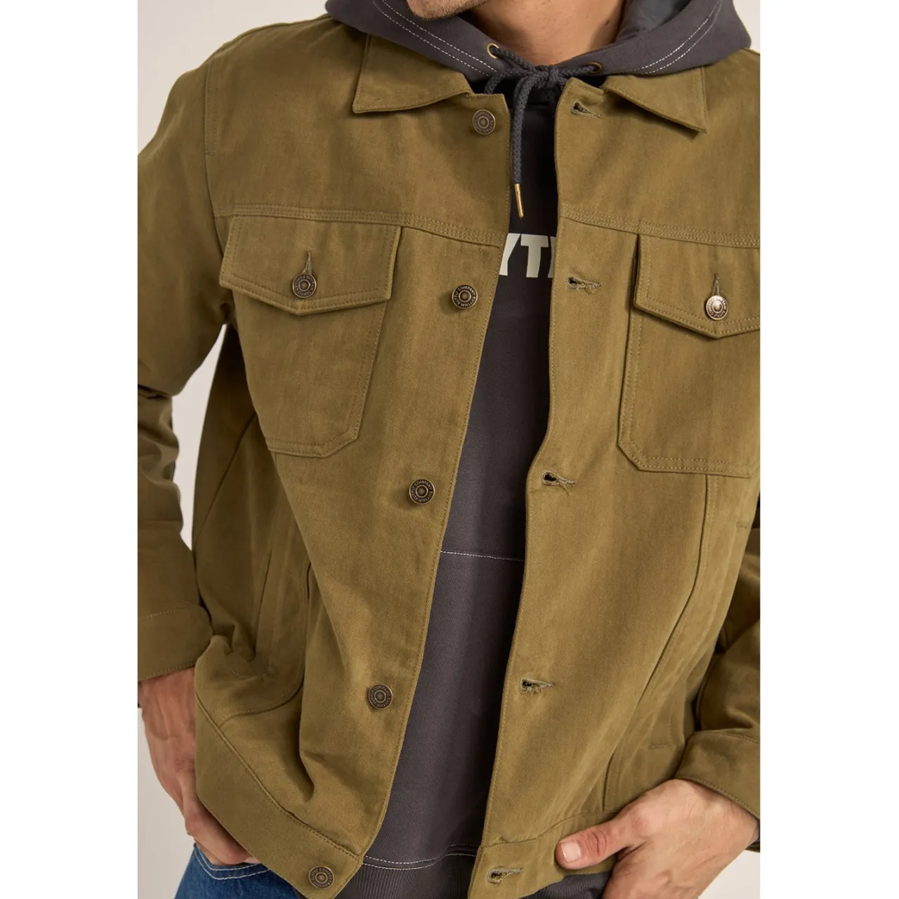 Rhythm Brushed Twill Trucker Jacket - Men's- Snow Clothing|Casual Jackets