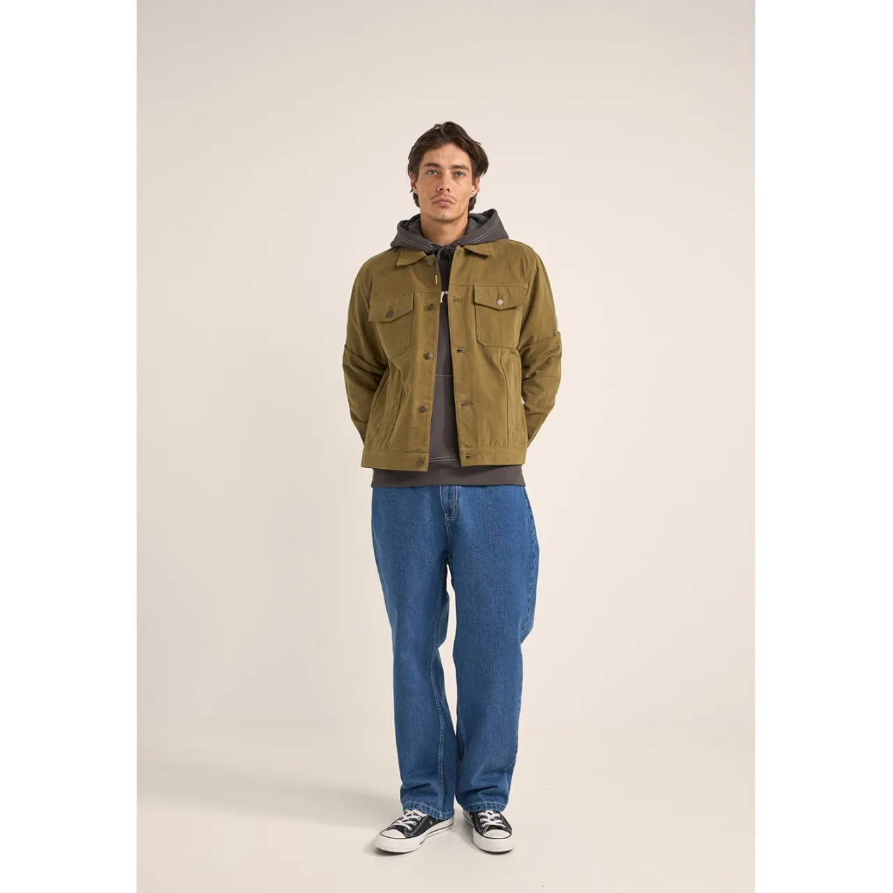 Rhythm Brushed Twill Trucker Jacket - Men's- Snow Clothing|Casual Jackets