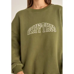 Rhythm College Crew Neck Fleece - Women's-Women Casual Clothing|Sweatshirts & Fleece