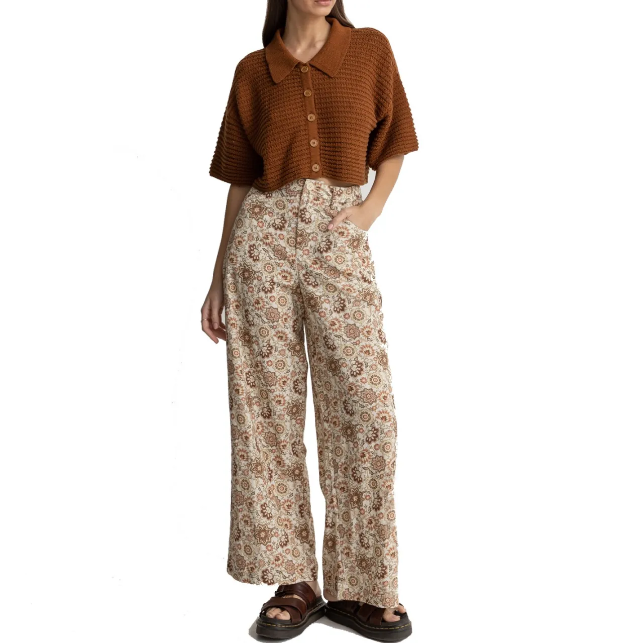 Rhythm Evermore Knit Short-Sleeve Shirt - Women's-Women Casual Clothing|Tops & Shirts