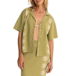 Rhythm Horizon Knitted Shirt - Women's-Women Casual Clothing|Tops & Shirts