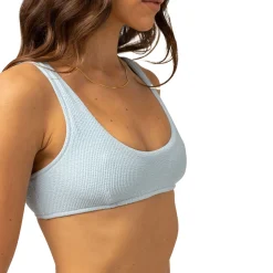 Rhythm Isla Rib Crop Top - Women's-Women Swimsuits|Casual Clothing