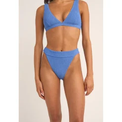 Rhythm Isla Rib Hi Banded Bikini Bottom - Women's-Women Swimsuits|Casual Clothing