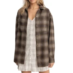 Rhythm Mazzy Shacket - Women's-Women Casual Clothing|Snow Clothing