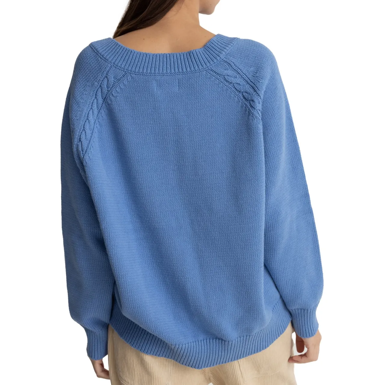 Rhythm Moonstone Oversized V Neck Sweater - Women's-Women Casual Clothing|Sweaters