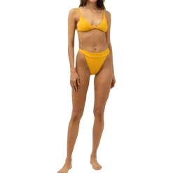 Rhythm Ripple Terry Hi Banded Bikini Bottom-Women Swimsuits|Casual Clothing