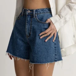 Rhythm Staple Denim Shorts - Women's-Women Casual Clothing|Shorts