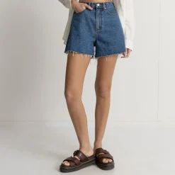 Rhythm Staple Denim Shorts - Women's-Women Casual Clothing|Shorts