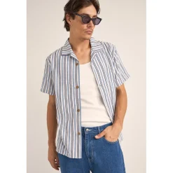 Rhythm Vacation Stripe Short-Sleeve Short - Men's- Casual Clothing|Shirts