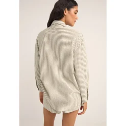 Rhythm Valley Stripe Oversized Shirt - Women's-Women Casual Clothing|Tops & Shirts