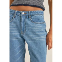 Rhythm Washed Out Denim Pants - Women's-Women Casual Clothing|Jeans & Pants