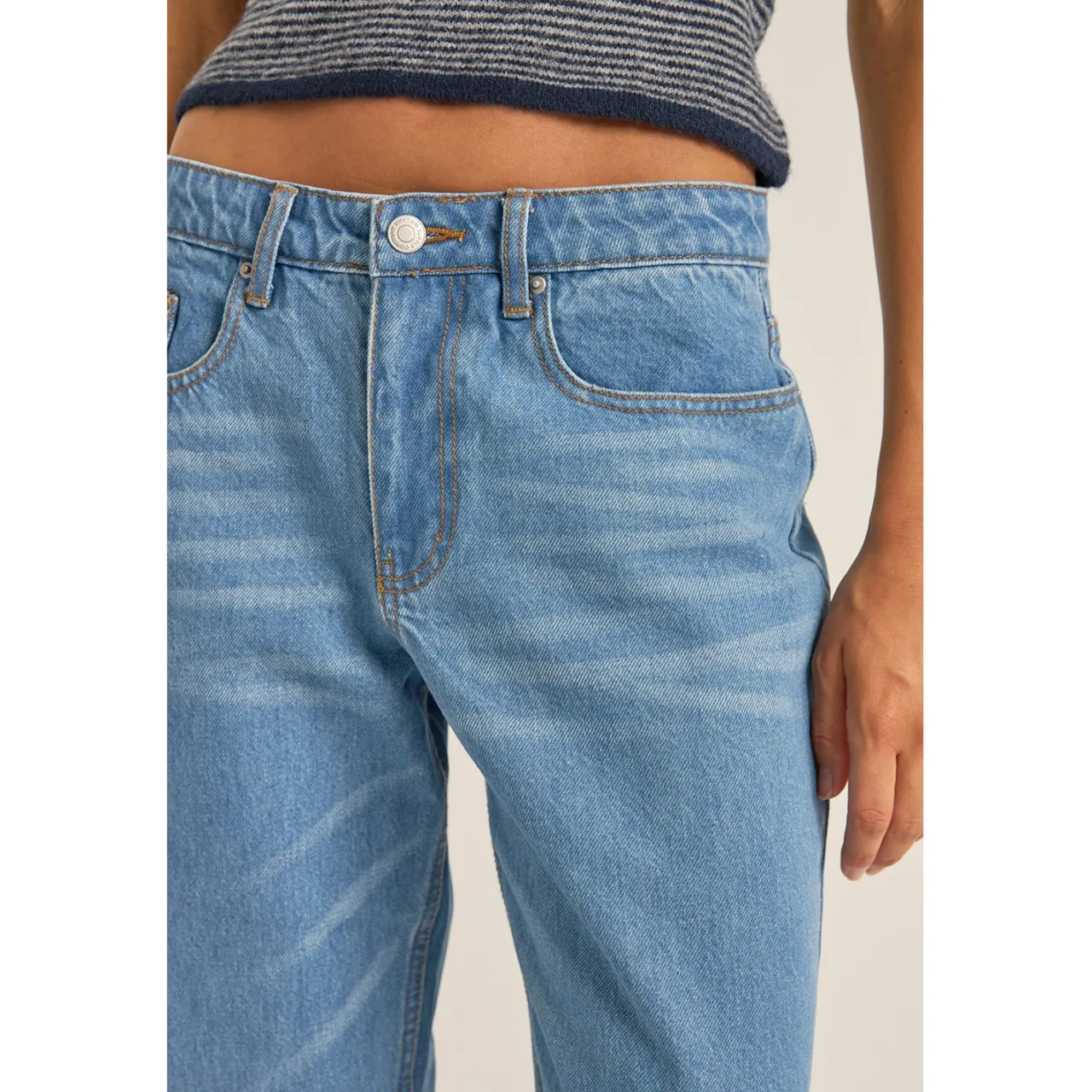Rhythm Washed Out Denim Pants - Women's-Women Casual Clothing|Jeans & Pants