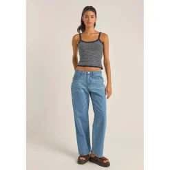 Rhythm Washed Out Denim Pants - Women's-Women Casual Clothing|Jeans & Pants