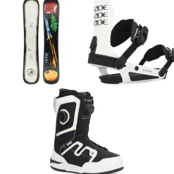 Ride Burnout Snowboard + A-6 Snowboard Bindings + Deadbolt Zonal Snowboard Boots 2025- Snowboards, Bindings & Boots|Snowboard Packages