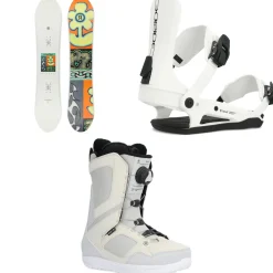 Ride Saturday Snowboard + CL-6 Snowboard Bindings + Sage Snowboard Boots - Women's 2025- Snowboards, Bindings & Boots|Snowboard Packages