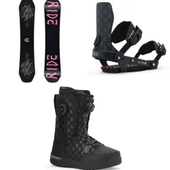 Ride x Trevor Andrew Zero Snowboard + A-6 x Trevor Andrew Snowboard Bindings + Trevor Andrew Lasso Snowboard Boots 2025- Snowboards, Bindings & Boots|Snowboard Packages