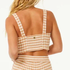 Rip Curl Premium Surf Check Crop Top - Women's-Women Casual Clothing|T-Shirts & Tank Tops