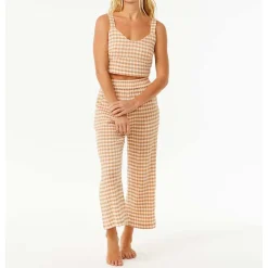 Rip Curl Premium Surf Check Crop Top - Women's-Women Casual Clothing|T-Shirts & Tank Tops