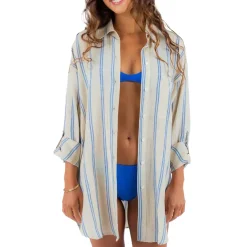 Rip Curl Premium Surf Holiday Stripe Shirt - Women's-Women Casual Clothing|Tops & Shirts