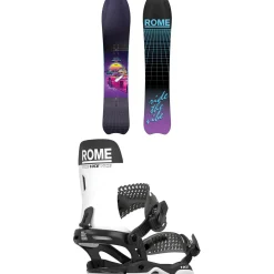 Rome Service Dog Snowboard + Vice Snowboard Bindings 2025- Snowboards With Bindings|Snowboard Packages