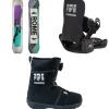 Rome Slapstick Snowboard + Minishred Snowboard Bindings + Minishred Snowboard Boots - Kids 2025-Kids Kids Snowboard Packages|Snowboard Packages