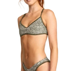 RVCA Blocked Bralette Bikini Top - Women's-Women Swimsuits|Casual Clothing