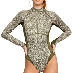 RVCA Blocked One Piece Rashguard - Women's-Women Casual Clothing|Rashguards