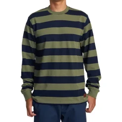 RVCA Chainmail Stripe Long-Sleeve Shirt - Men's- Casual Clothing|T-Shirts
