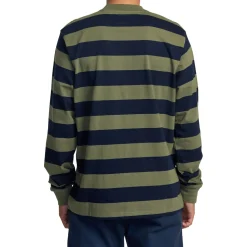 RVCA Chainmail Stripe Long-Sleeve Shirt - Men's- Casual Clothing|T-Shirts