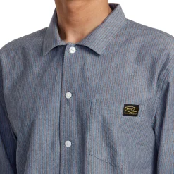 RVCA Dayshift Stripe II Long-Sleeve Shirt - Men's- Casual Clothing|Shirts