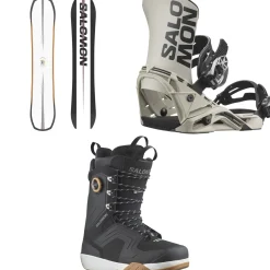 Salomon Assassin Snowboard + District Snowboard Bindings + Dialogue Lace SJ Boa Snowboard Boots 2025- Snowboards, Bindings & Boots|Snowboard Packages