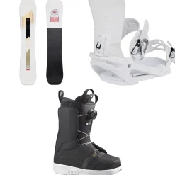 Salomon Bliss X Snowboard + Vendetta X Snowboard Bindings + Pearl Boa Snowboard Boots - Women's 2025- Snowboards, Bindings & Boots|Snowboard Packages