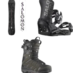 Salomon Craft Snowboard + District Snowboard Bindings + X Approach Lace SJ Boa Snowboard Boots 2025- Snowboards, Bindings & Boots|Snowboard Packages