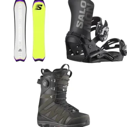 Salomon Dancehaul Snowboard + District Snowboard Bindings + X Approach Lace SJ Boa Snowboard Boots 2025- Snowboards, Bindings & Boots|Snowboard Packages