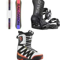 Salomon Huck Knife Snowboard + District Snowboard Bindings + X Approach Lace SJ Boa Snowboard Boots 2025- Snowboards, Bindings & Boots|Snowboard Packages