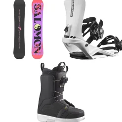 Salomon Oh Yeah Snowboard + Rhythm Snowboard Bindings + Pearl Boa Snowboard Boots - Women's 2025- Snowboards, Bindings & Boots|Snowboard Packages