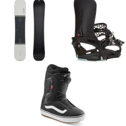 Season Primer Snowboard + Universal Snowboard Bindings + Vans Aura OG Snowboard Boots 2025- Snowboards, Bindings & Boots|Snowboard Packages