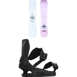 Sims Undertaker Snowboard + Ride C-6 Snowboard Bindings 2024- Snowboards With Bindings|Snowboard Packages