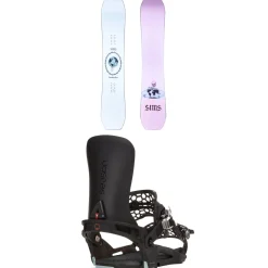 Sims Undertaker Snowboard + Season Universal Snowboard Bindings- Snowboards With Bindings|Snowboard Packages
