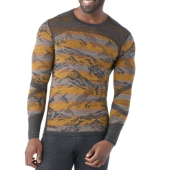 Smartwool Intraknit Thermal Merino Base Layer Pattern Crew Top - Men's- Base Layers|Snow Clothing