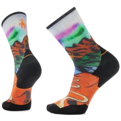 Smartwool Trail Run Targeted Cushion Singletrack Print Crew Socks- Socks